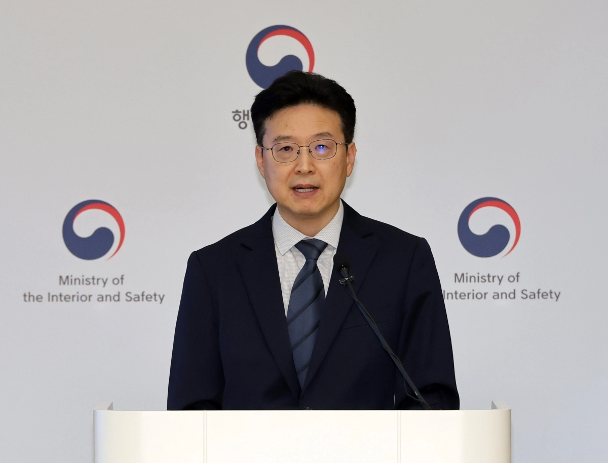 AI민주정부 실현 전략 브리핑하는 황규철 인공지능정부실장