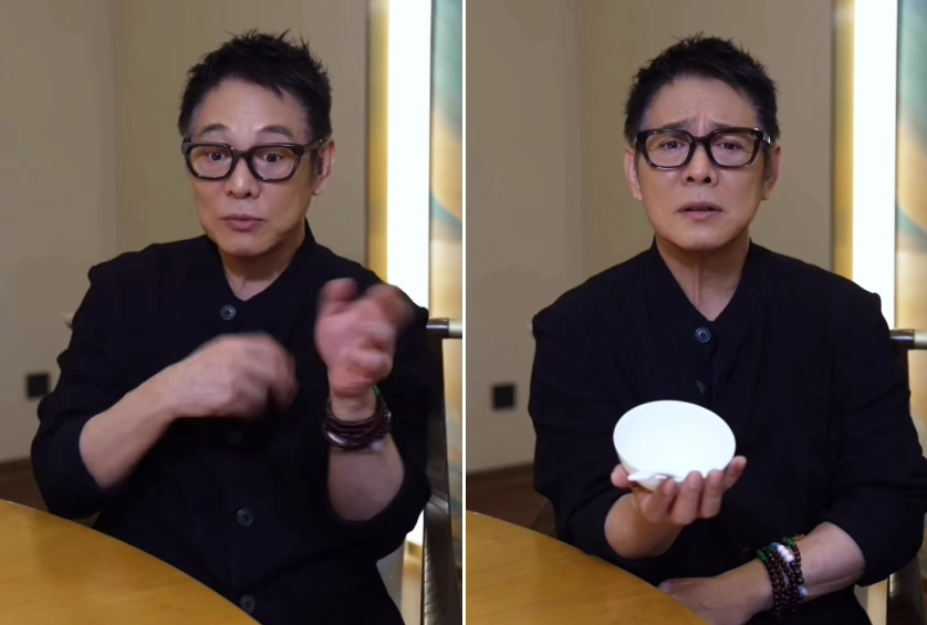 리롄제(이연걸)가 지난 26일(현지시간) 자신의 소셜미디어(SNS)에 올린 영상에서 날랜 손놀림과 함께 장난기 가득한 모습을 보여줘 팬들의 안도감을 자아냈다. 리롄제 인스타그램 캡처
