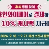 용인특례시, 추석 명절 특별 캐시백…결제 금액 10%, 최대 3만 원