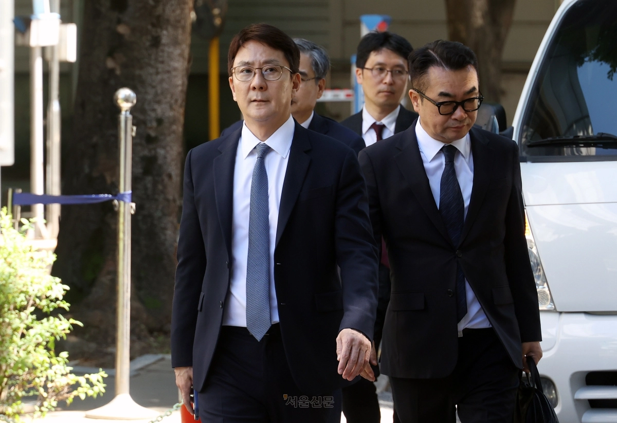 전진배 JTBC 대표이사가 23일 오후 서울 서초구 서울회생법원에서 열린 JTBC 회생 대표자 심문에 출석하고 있다. 2026.6.23 이지훈 기자