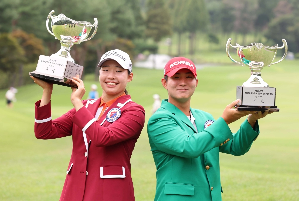 박건웅(오른쪽)과 이시은.  대회조직위원회 제공.
