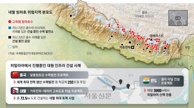 아시아 ‘산악빙하’ 9.5만개… 히말라야 난개발, 재앙 키웠다