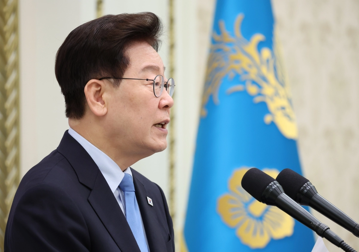 이재명 대통령이 27일 청와대 영빈관에서 열린 시장·군수·구청장 초청 오찬간담회에서 발언하고 있다. 2026.8.27 뉴스1