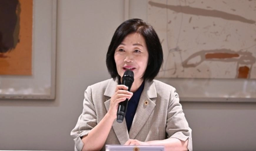 지난 28일 열린 제8기 예산정책위원회 위촉식에서 이의안 예산정책위원장이 인사말 하고 있다. 서울시의회 제공