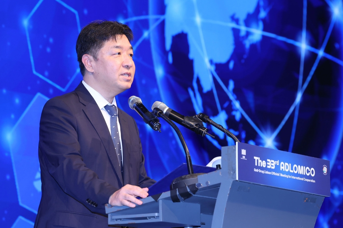 마약류퇴치국제협력회의 개회사 하는 박규형 대검 기획조정부장