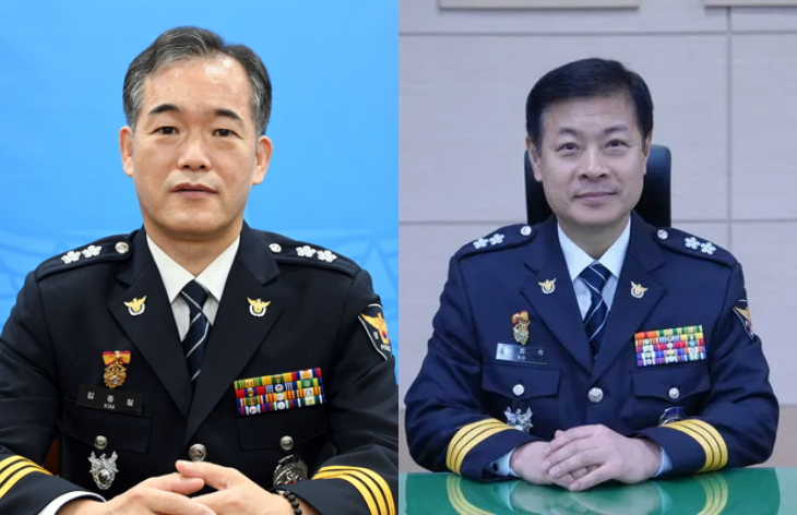 정부는 1일 김종철(왼쪽) 경남경찰청장을 경찰청 차장에, 고범석(오른쪽) 전남경찰청장을 서울경찰청장에 각각 임명했다.