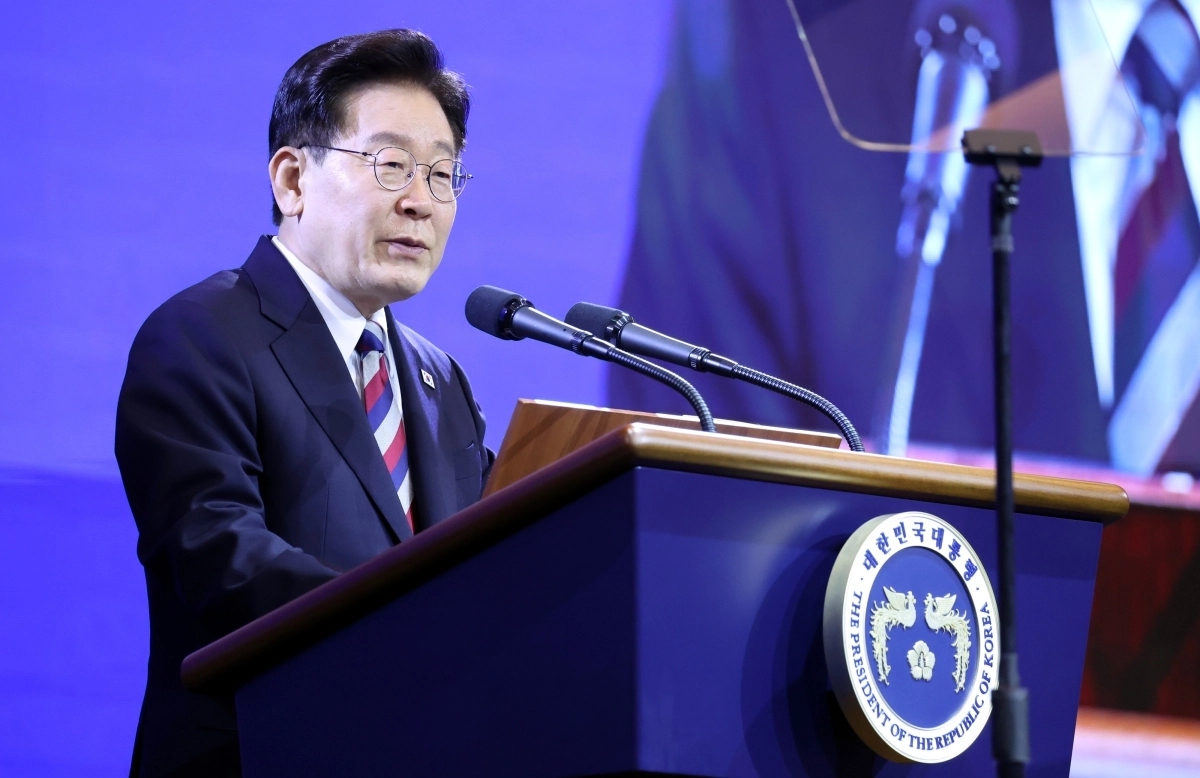 격려사 하는 이재명 대통령