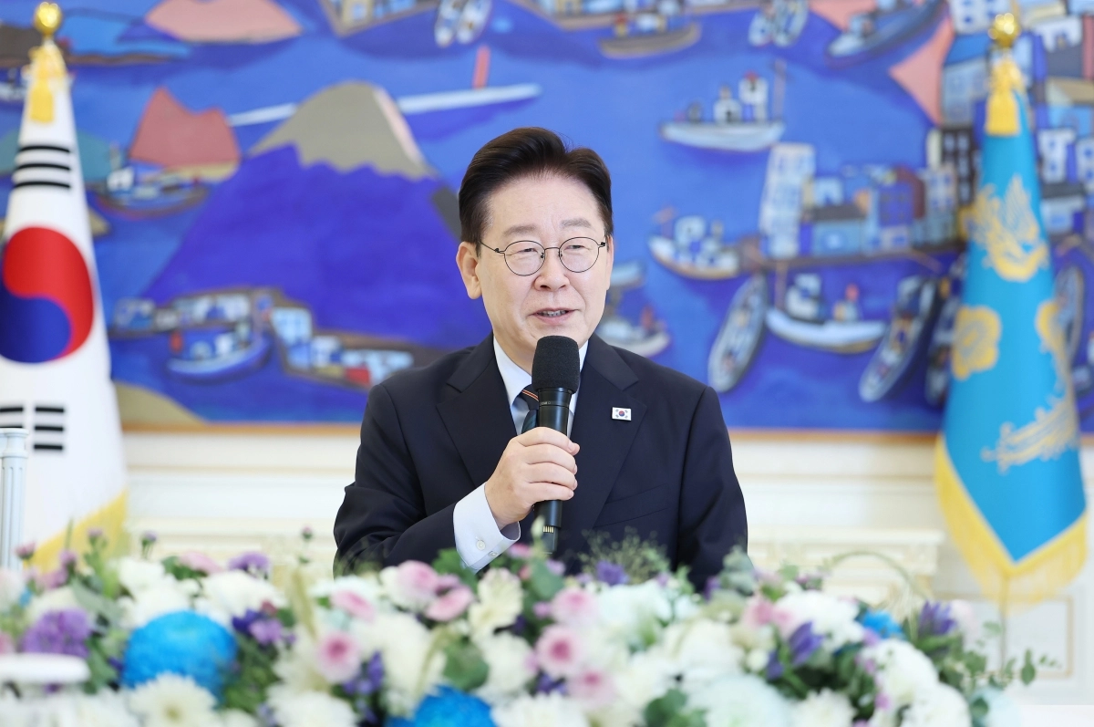 인사말하는 이재명 대통령