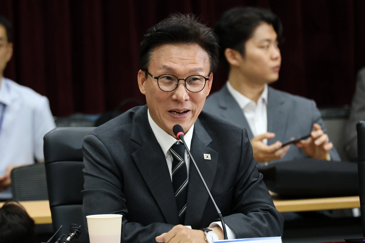김민석 더불어민주당 대표가 4일 충남 홍성군 충남도청 대회의실에서 열린 2026년 민주당-충남 예산정책협의회에서 발언하고 있다. 홍성 연합뉴스