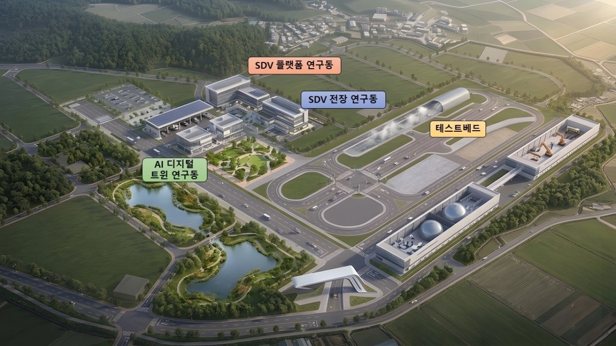 충남 아산 AI 자율주행차 실증 단지 예상 조감도.시 제공