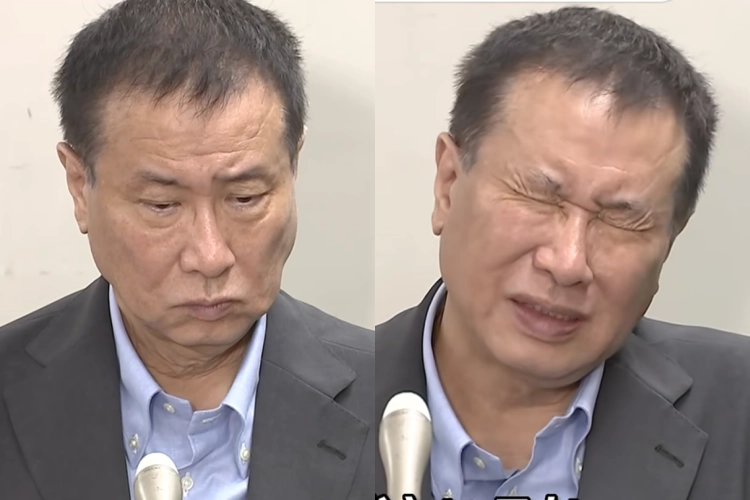 일본의 인기 만화 ‘세인트 세이야’ 작가 구루마다 마사미(72)가 25년간 함께 일했던 매니저에게 약 46억 8600만엔(약 405억원) 규모의 횡령 피해를 당했다고 밝혀 현지 사회에 충격을 주고 있다. 사진은 지난 2일 구루마다가 기자회견을 진행하는 모습. 닛테레 캡처
