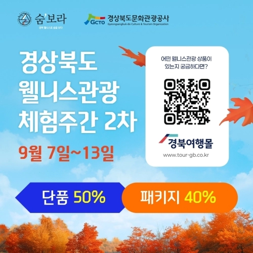 경북도 웰니스관광 체험주간 포스터. 경북도 제공