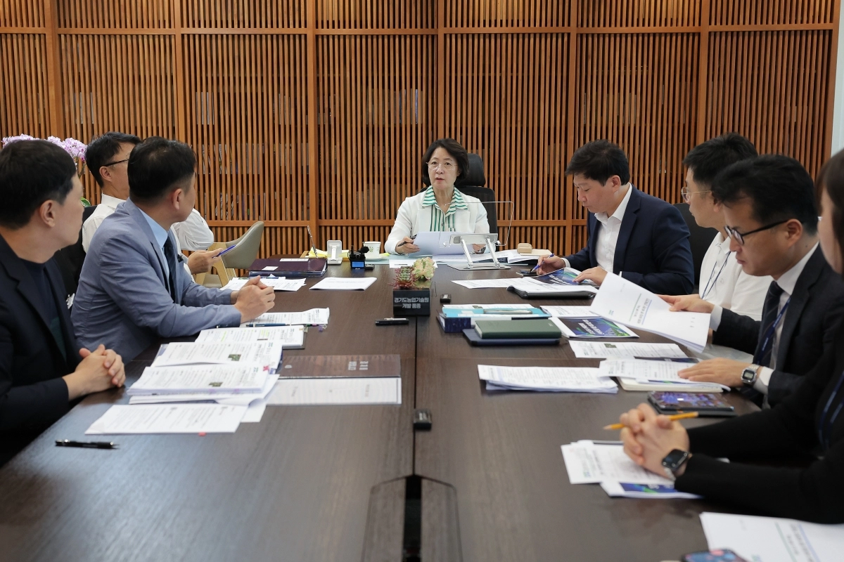 추미애 도지사 주재로 열린 대책회의. 경기도 제공