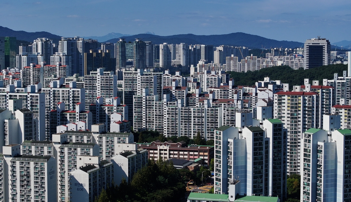사진은 지난 7일 경기도 성남시 분당구 일대 아파트 단지 모습. 연합뉴스