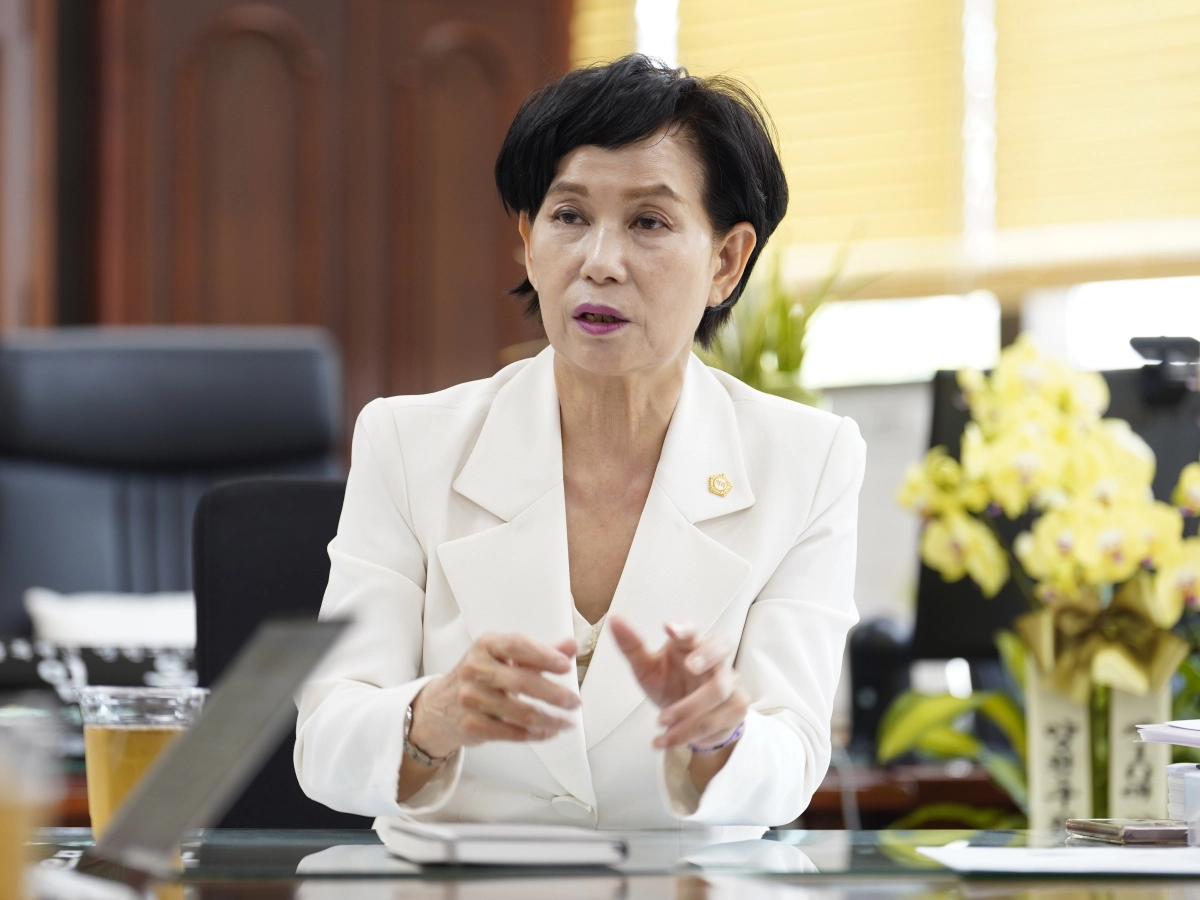 임옥연 서울 양천구의회 의장이 7일 집무실에서 서울신문과 인터뷰를 하고 있다. 양천구의회 제공