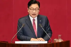 교섭단체 대표 연설하는 정점식 원내대표