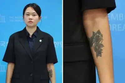 “국회서 이런 문신은 처음”…親용혜인 97년생 정치인, 꽃무늬 타투 노출
