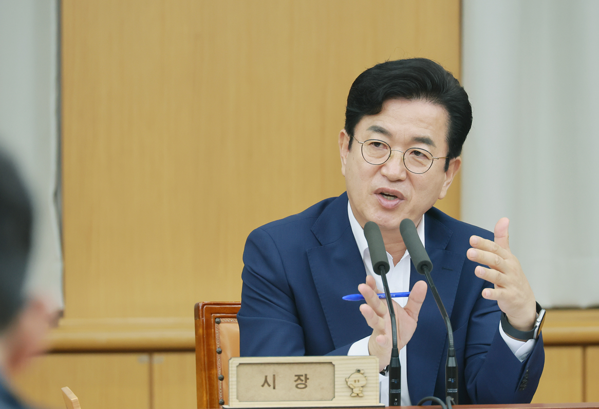 발언하는 허태정 대전시장