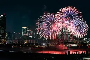 100만명 환호한 불꽃놀이…초미세먼지 12배, 밤섬 새들은 [돋보기]