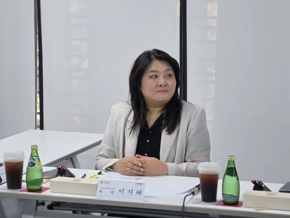 지난 8일 경기뮤지엄파크 현장방문에서 발언중인 이지혜 의원(사진=경기도의회)