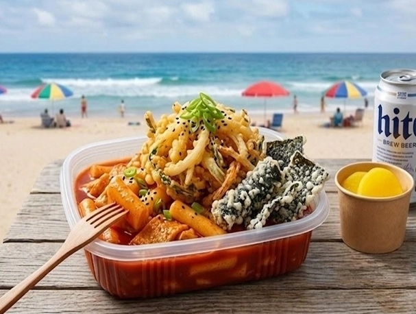 ‘제1회 섬비엔날레’ 앞두고 선보인 콩튀토핑 떡볶이. 조직위 제공