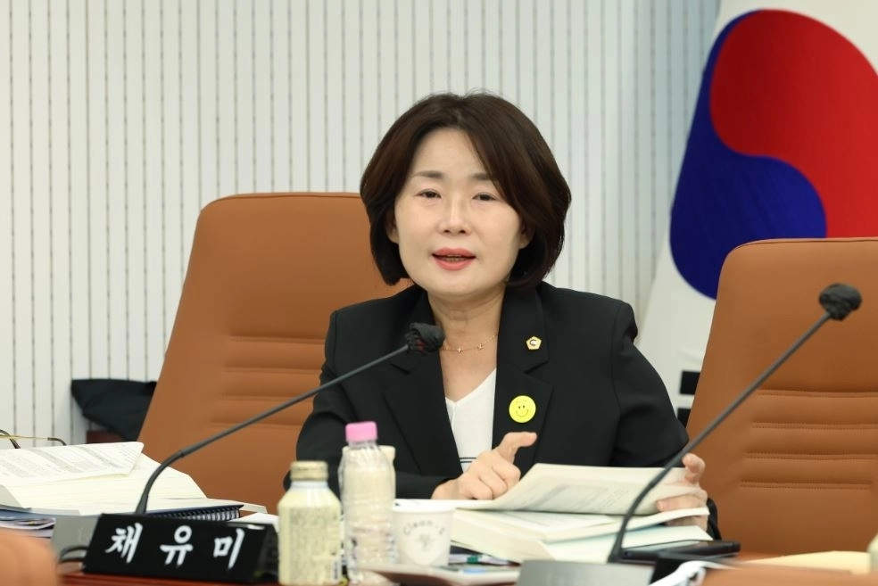 지난 8일 열린 제339회 임시회 예산결산특별위원회 서울시교육청 소관 추가경정예산안 심사에서 질의하는 채유미 의원. 서울시의회 제공
