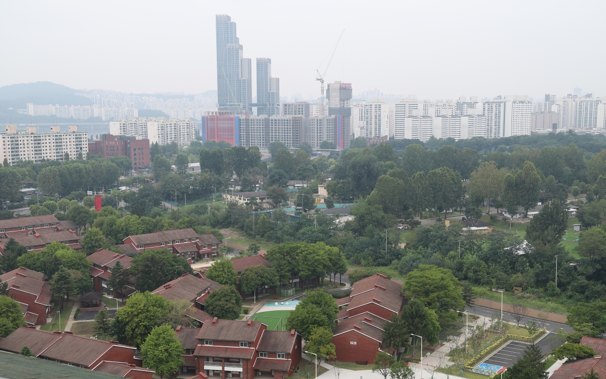 서울 용산구 용산 미군반환부지 내 장교 숙소 5단지의 모습. 연합뉴스