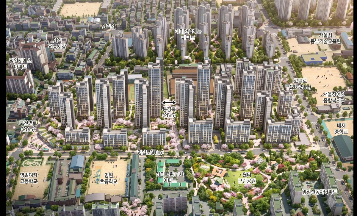 서울 강동구 상일동 174번지 일대 조감도.  서울시 제공