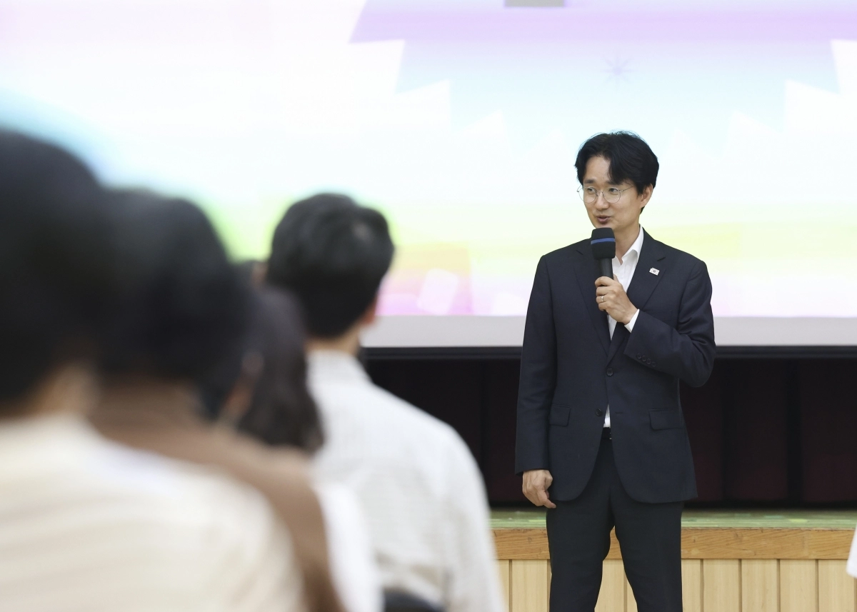 서준오 노원구청장이 구청 대강당에서 열린 ‘2026 하반기 청렴교육’에서 인사말을 하고 있다. 노원구 제공