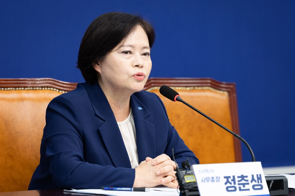 정춘생 조국혁신당 사무총장, 현안 관련 기자간담회