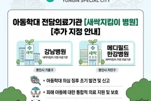 용인시, 아동 학대 전담의료기관 ‘새싹지킴이병원’ 2곳 추가 지정…5곳으로 늘어