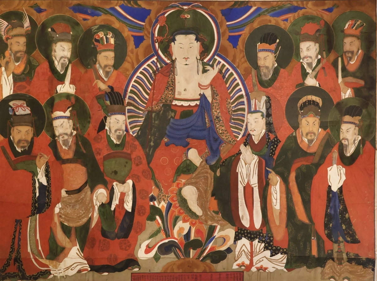 원각사 소장 ‘송광사 청진암 지장시왕도’. 전남광주통합특별시 문화유산으로 지정됐다.