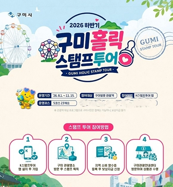 ‘구미 홀릭’ 스탬프 투어 안내 포스터. 구미시 제공
