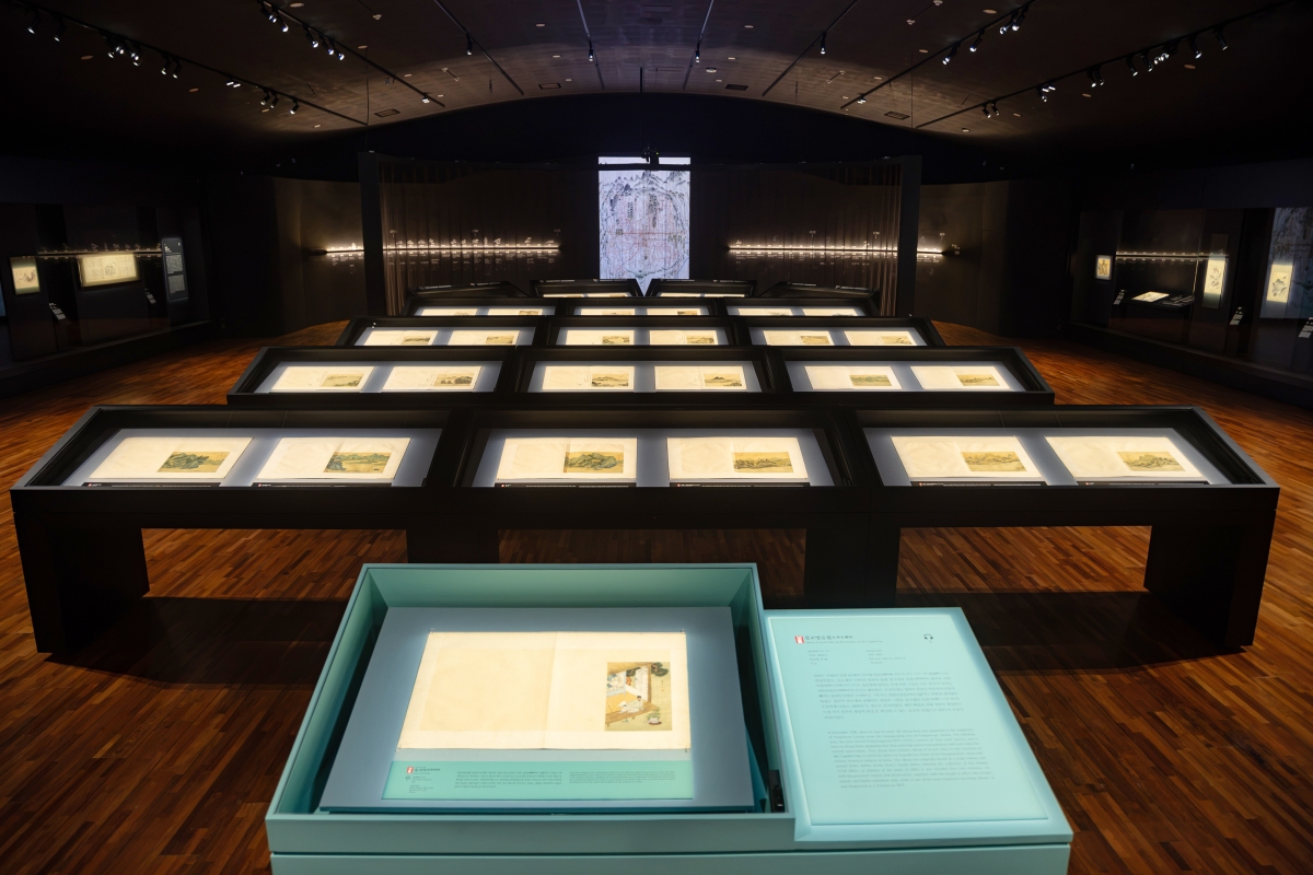 대구간송미술관이 15일 겸재 정선 탄생 350주년 기념 특별전 ‘겸재 정선 - 조선의 눈으로 조선을 그리다’ 기자간담회에서 사전 공개한 전시실. 대구간송미술관 제공