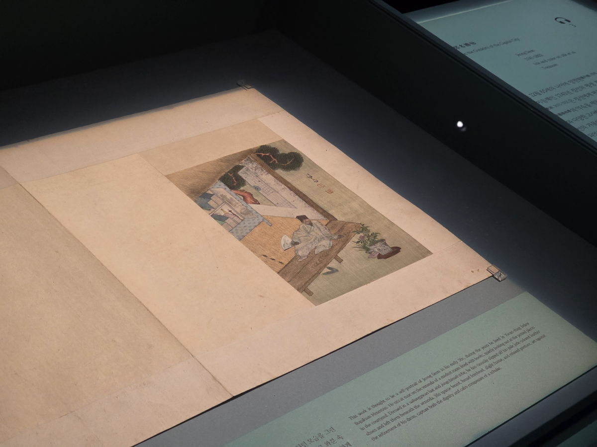 대구간송미술관이 15일 겸재 정선 탄생 350주년 기념 특별전 ‘겸재 정선 - 조선의 눈으로 조선을 그리다’ 기자간담회에서 사전 공개된  ‘경교명승첩’ 상권의 첫 작품 ‘독서여가도’. 2026. 9. 15. 대구 민경석 기자