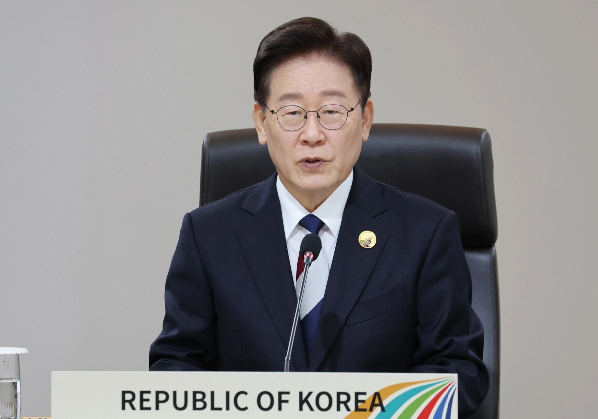 이재명 대통령이 16일 서울의 한 호텔에서 열린 2026년 제1차 한·중앙아시아 정상회의에서 개회사를 하고 있다. 2026.9.16 연합뉴스
