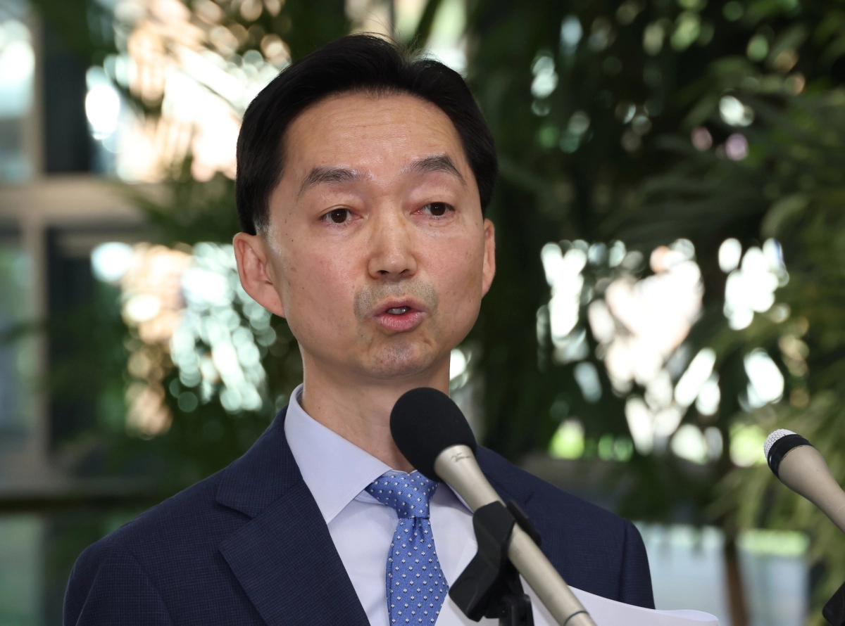 김지용 중대범죄수사청장 후보자가 14일 인사청문회 준비 사무실이 마련된 정부서울청사 창성동 별관에서 현안과 관련한 입장을 표명하고 있다. 2026.9.14 연합뉴스