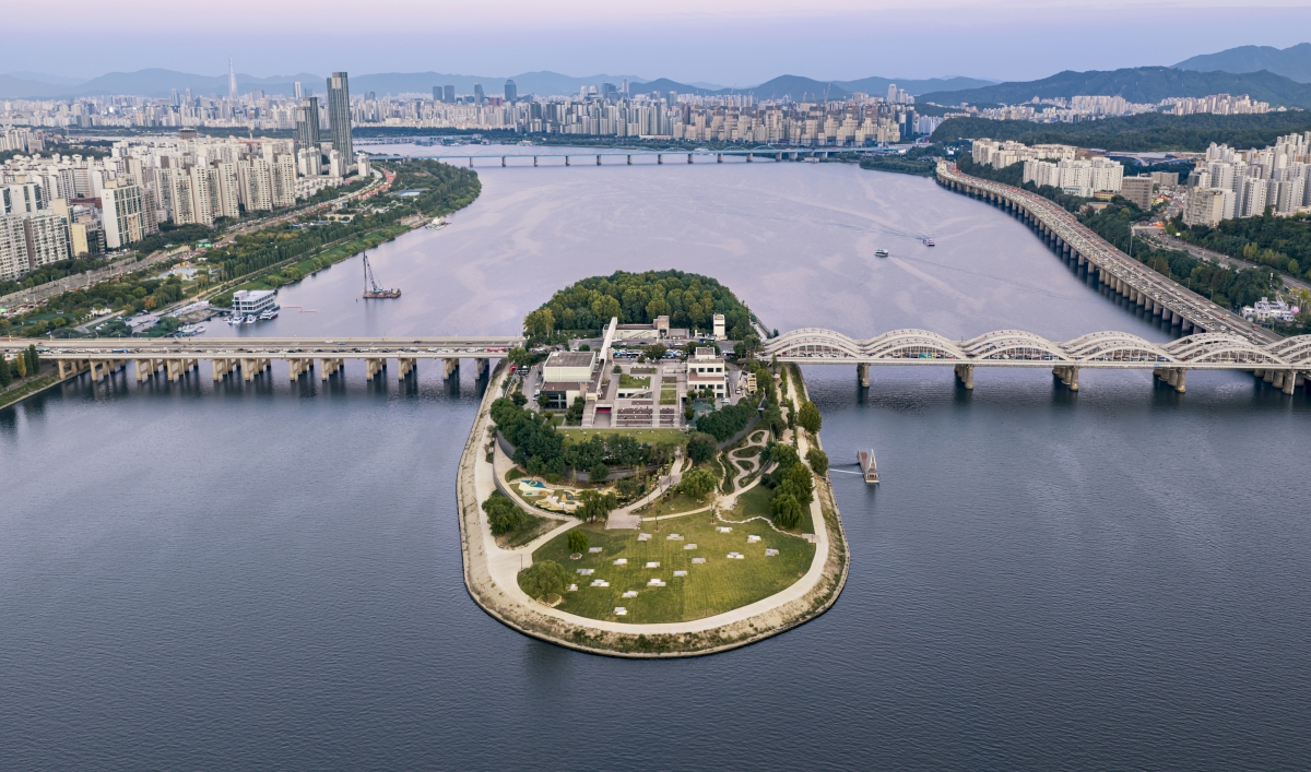 노들섬을 서쪽에서 바라본 이미지. 서울시 제공