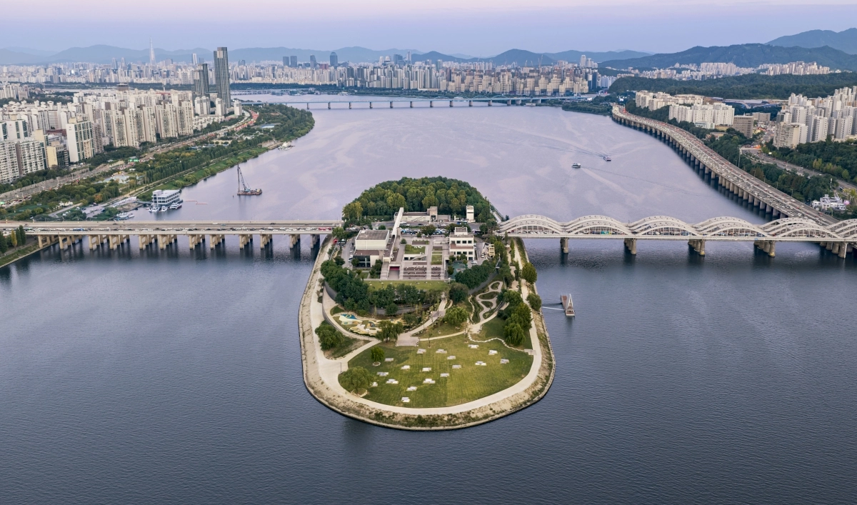 노들섬을 서쪽에서 바라본 이미지. 서울시 제공