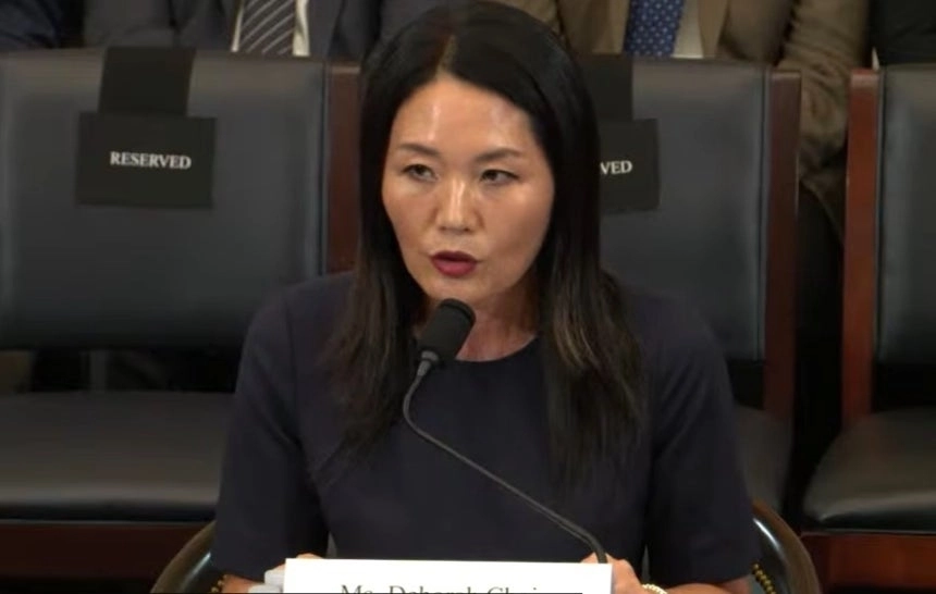 미 하원 동아태소위서 증언하는 데보라 최. 미 하원 동아태소위 홈페이지 캡처