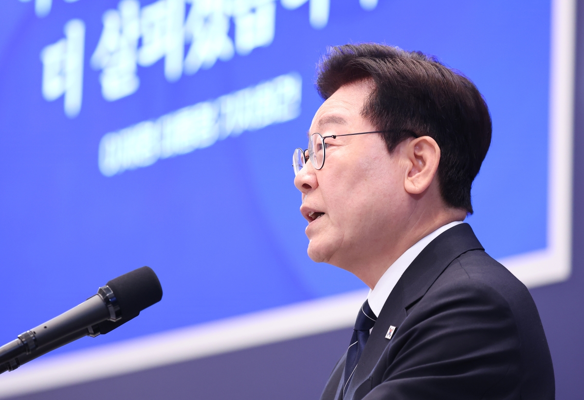 이재명 대통령이 18일 청와대 영빈관에서 기자회견을 하고 있다. 2026.9.18 연합뉴스