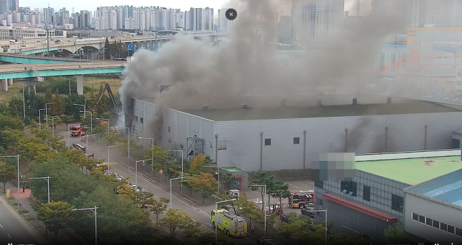 인천 경서동 물류창고 서 불…소방 대응 1단계 발령