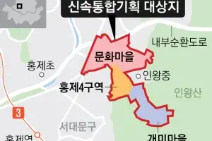 인왕산 자락 홍제동 3개 마을… 숲세권 대단지로 탈바꿈