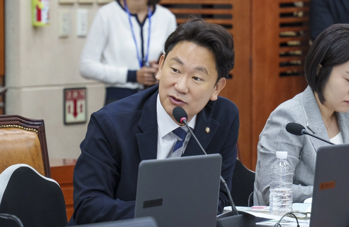곽상언 더불어민주당 의원이 지난달 11일 국회 기후에너지환경노동위원회 전체회의에서 발언하고 있다. 곽상언 의원실 제공