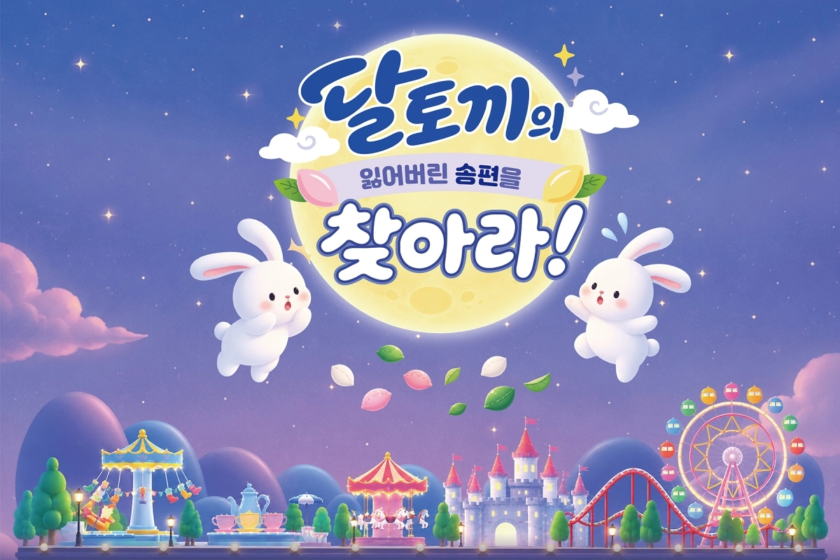 제주신화월드는 25~26일 오후 3시 30분부터 6시까지 엠 라운지 앞 야외정원에서 ‘달토끼의 잃어버린 송편을 찾아라!’를 진행한다. 신화월드 제공
