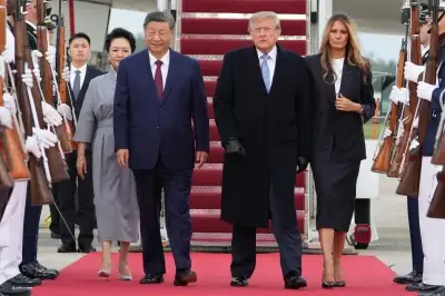 시진핑 美 도착 국빈 일정 시작...트럼프 공항 직접 나가 환대
