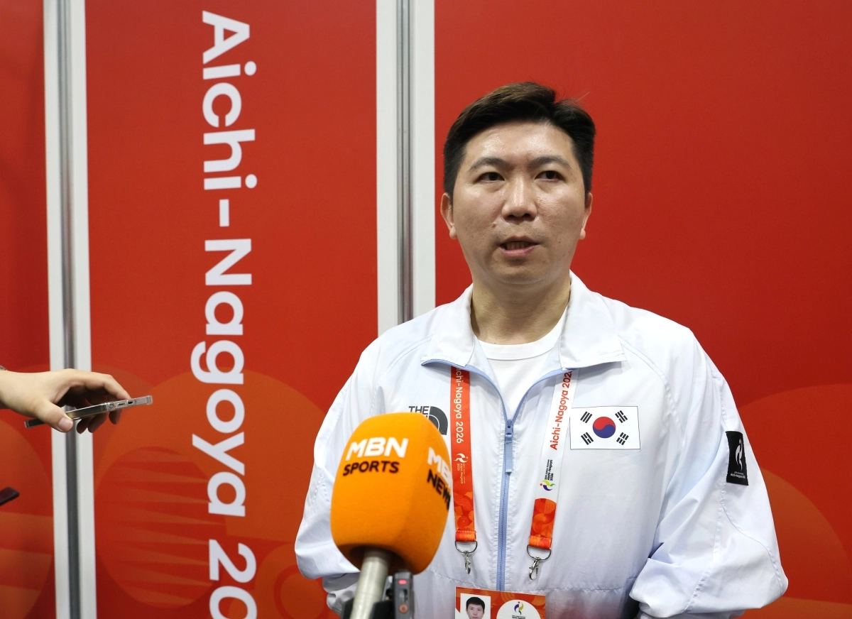 아시안게임 메인미디어센터 방문한 유승민 대한체육회장