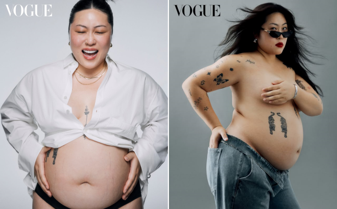 ‘106㎏ 만삭’ 백진경, 파격 D라인 화보… “10월 10일은 임산부의 날”