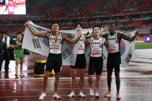 한국 육상 해냈다! 실격→항소→동메달…한국 신기록까지 대반전 성공