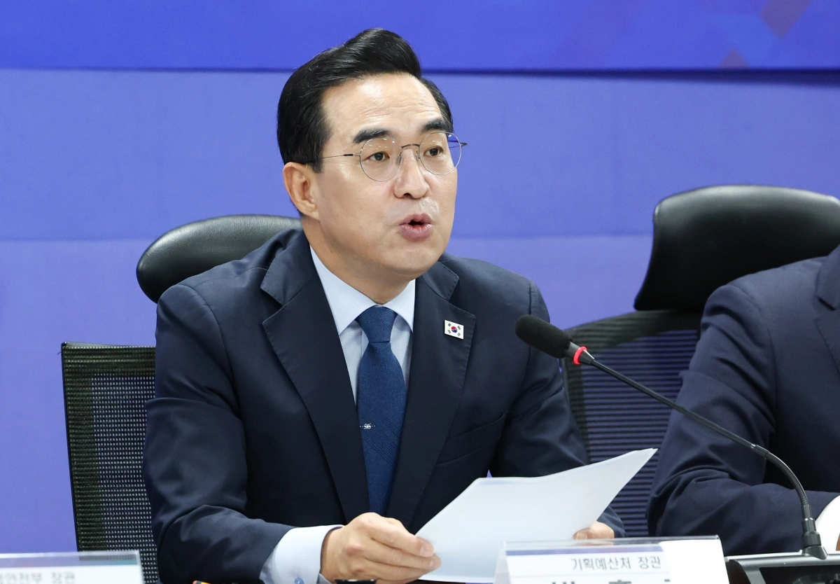 박홍근 기획예산처 장관이 29일 오전 서울 여의도 국회 의원회관에서 열린 미래대응기금 관련 당정협의회의에서 인사말을 하고 있다. 2026.09.29. 뉴시스